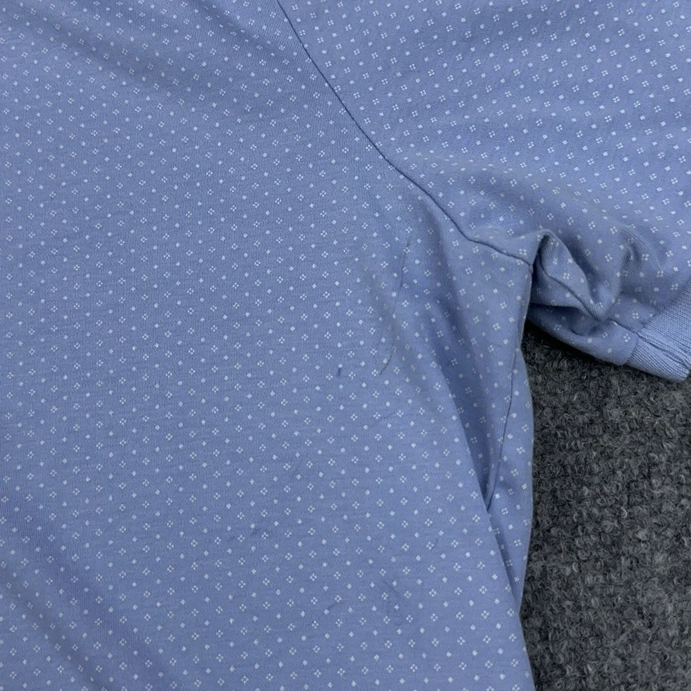 Polo Ralph Lauren‎ Classic Fit Knit Polo Shirt XL Blue Mini Dot Geometric Golf